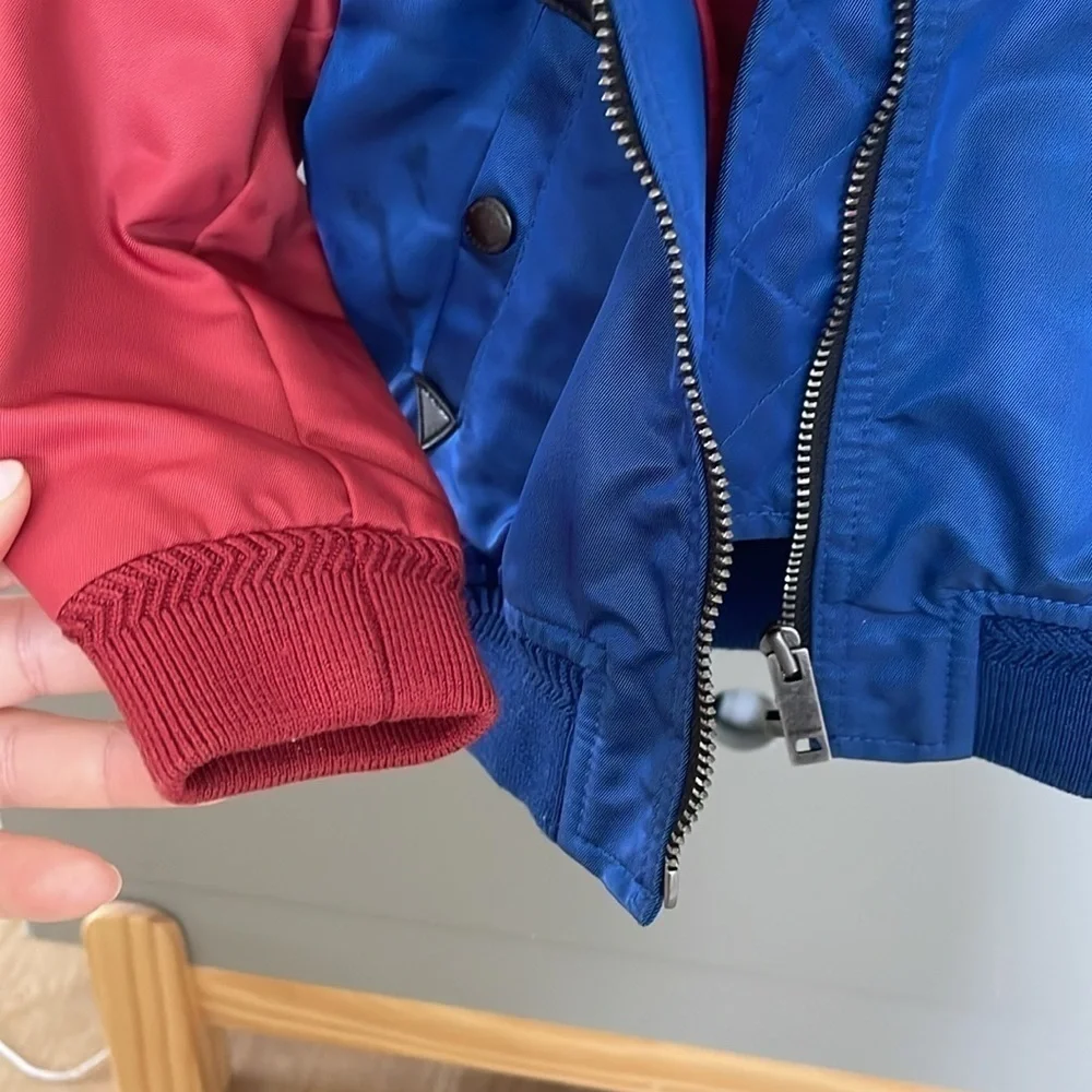 Burberry Two-tone Hooded Bomber Jacket